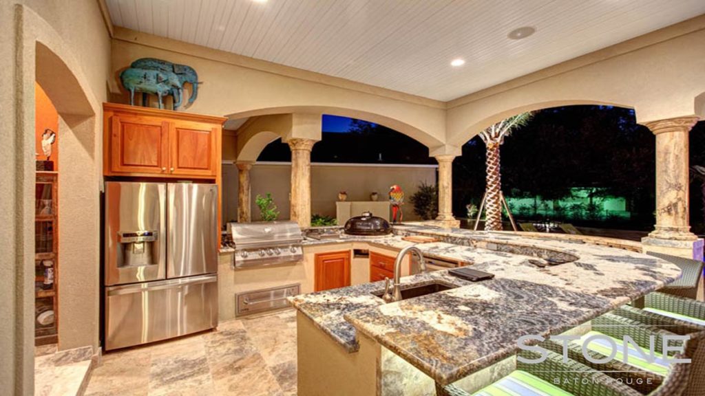 stone countertops outdoor kitchen